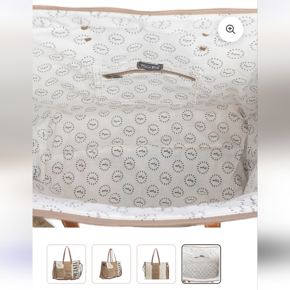 Myra Bag Rustic Brown and Gray Travel Bag - Picture 5 of 5